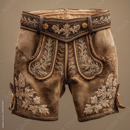 Traditionelle Lederhose mit detailreicher Stickerei