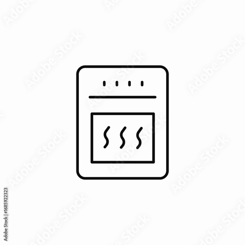 oven cooking icon sign vector