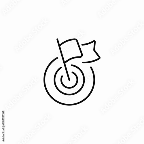 target reach flag icon sign vector