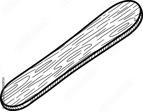 Tongue depressor medical tool vector icon with hand-drawn style