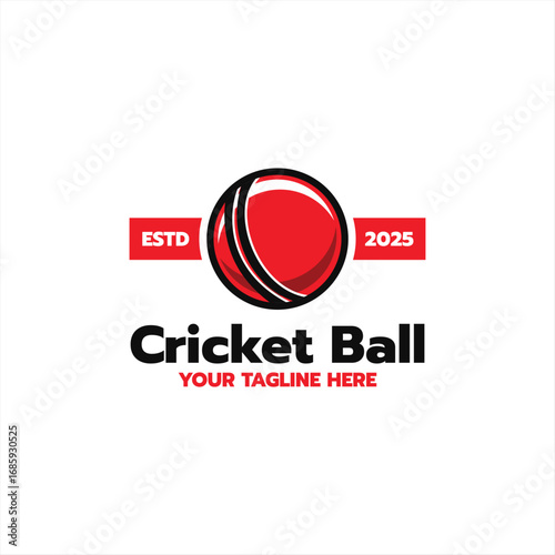 Cricket ball Logo Icon vector illustration