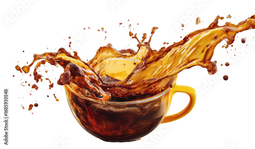 Coffee splashing from a cup