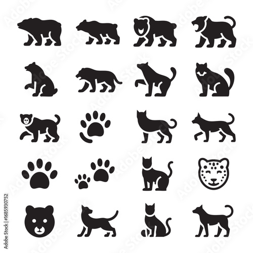 Collection of Wild and Domestic Animal Icons