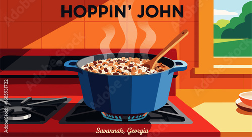 Hoppin' John' for Good Luck in the Southern US