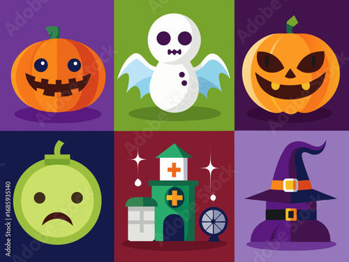 halloween monsters set