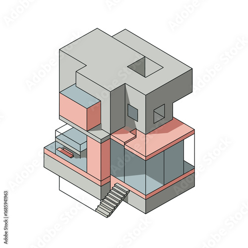 Innovative Real Estate Development Isometric Vector Illustration