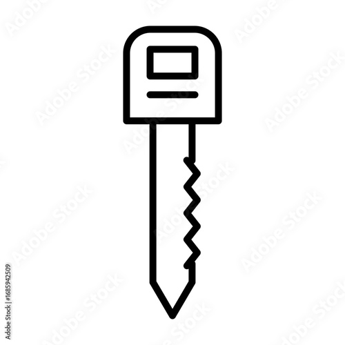 Car Key vector line icon design