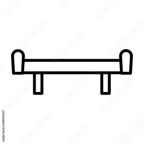 Rear Spoiler vector line icon design