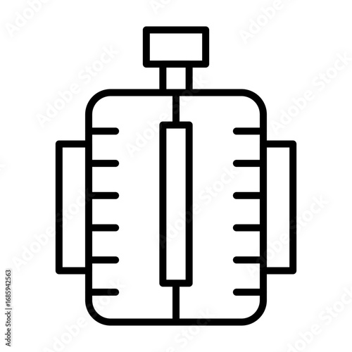 Supercharger vector line icon design