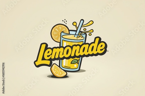 Colorful lemonade graphic design
