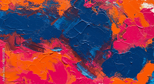 Dynamic abstract art with bold strokes, vibrant colors, and textured paint for modern design