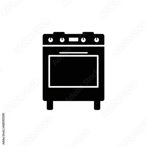 Modern Kitchen Oven Icon Simple and Clean Design