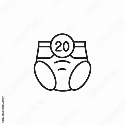 nappy cloth icon sign vector