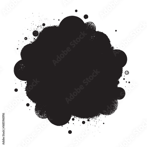 Ink Splatter Background Black and white illustration