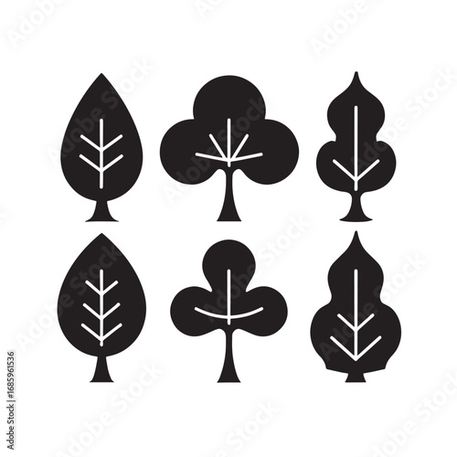 Leaf and Tree Icons Set