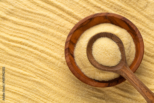 Obraz na plátně Triticum - Ground durum wheat - Wheat semolina