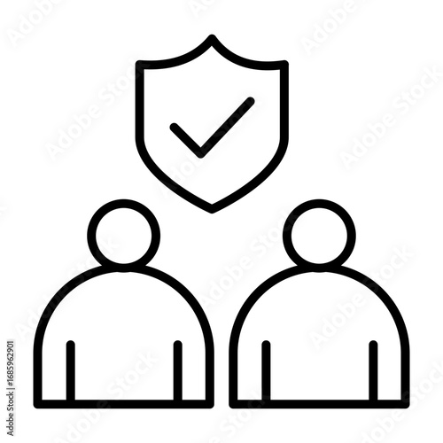 Social Security vector line icon design