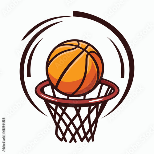 Basketball Swish Logo Design
