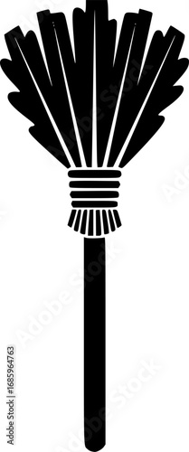 Sauna broom vector icon.Black vector icon isolated on white background sauna broom.