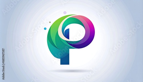 Abstract letter P logo design