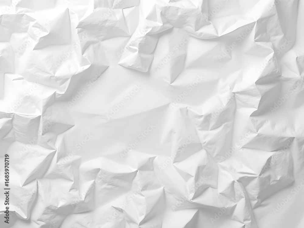 Obraz premium white crumpled paper background