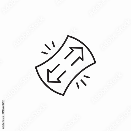 surface expansion icon sign vector