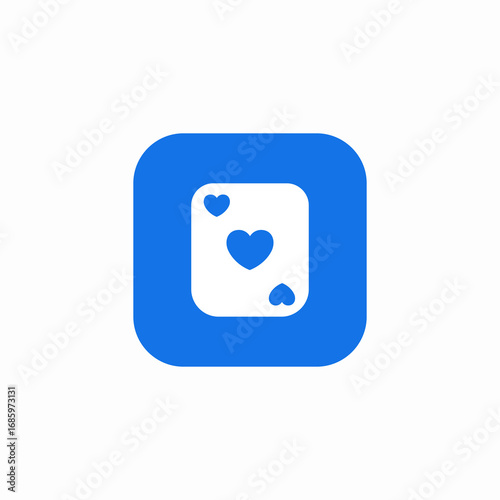 heart card play icon sign vector