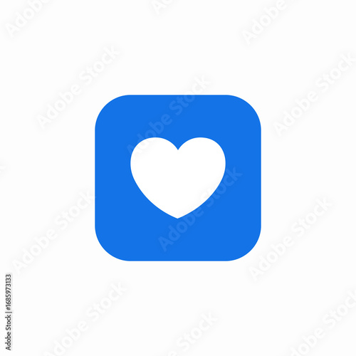 heart social media reaction icon sign vector