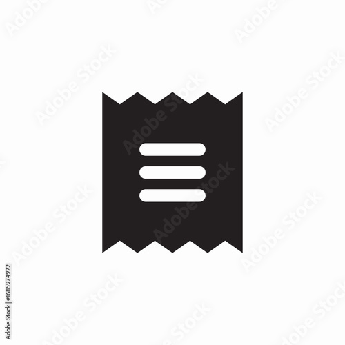 financial receipt document icon sign vector
