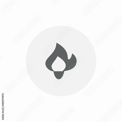 handle flame icon sign vector