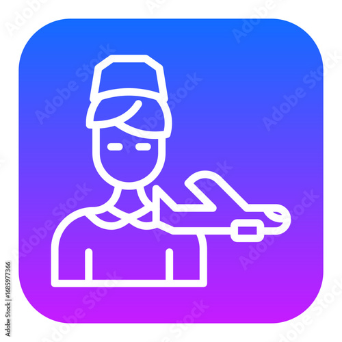 Air Hostess Vector Icons