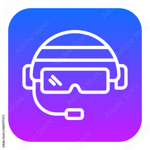 Pilot Helmet Vector Icons