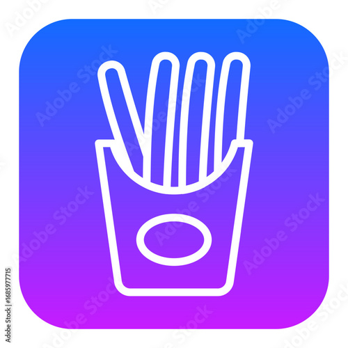 French Fries Vector Icons