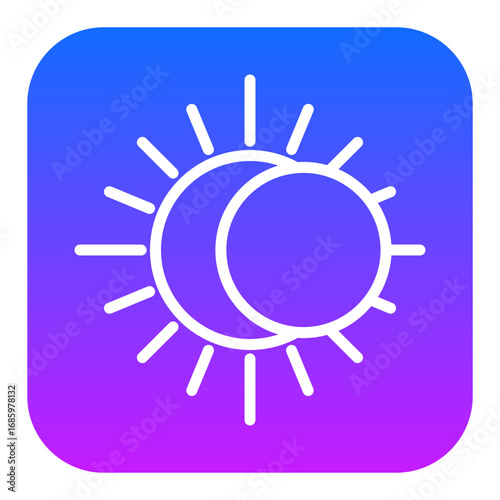 Solar Eclipse Vector Icons
