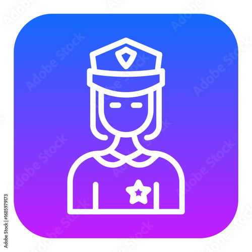 Lady Police Vector Icons