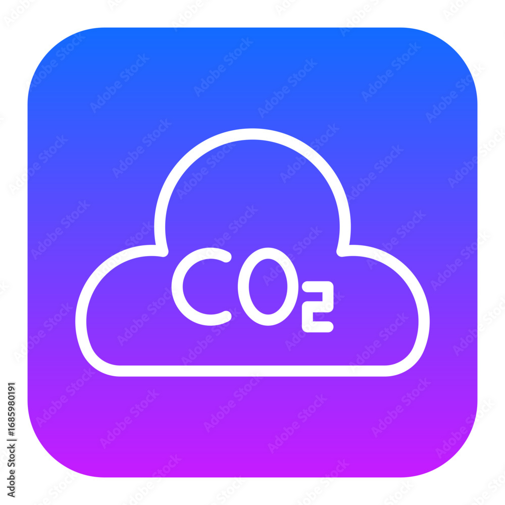 Fototapeta premium CO2 Pollution Vector Icons