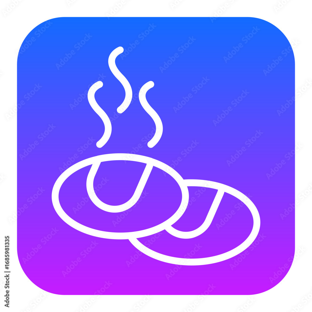 Fototapeta premium Dinner Roll Vector Icons