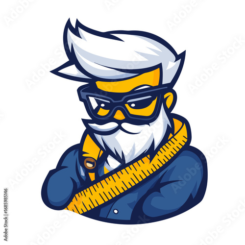Old Detective Mascot Logo
