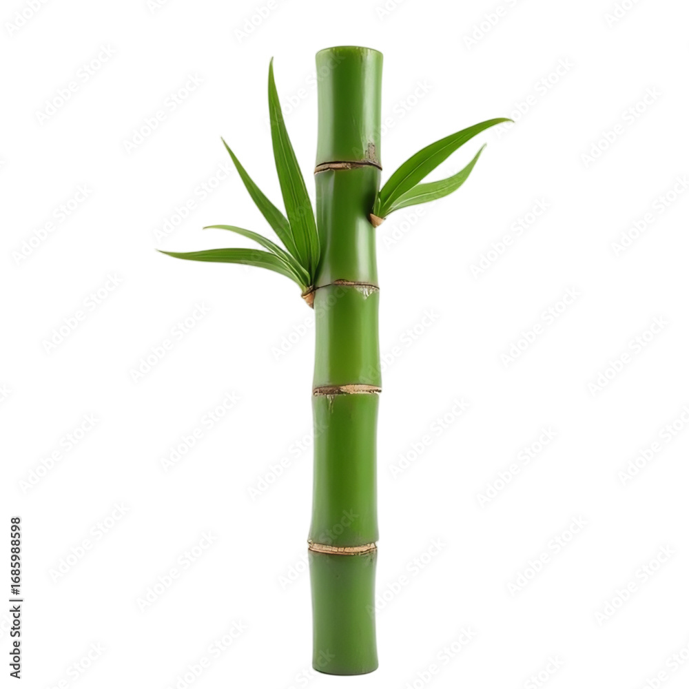 Obraz premium Light green bamboo stalk isolate