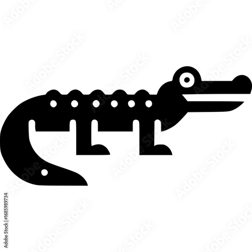 Krokodil Flach Icon - 2