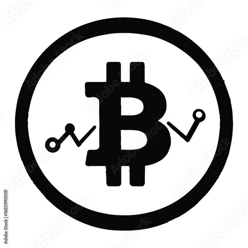  vector illustration logo for cryptocurrency trading bot