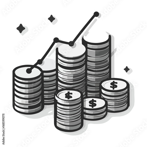  vector illustration money growth or financial growth