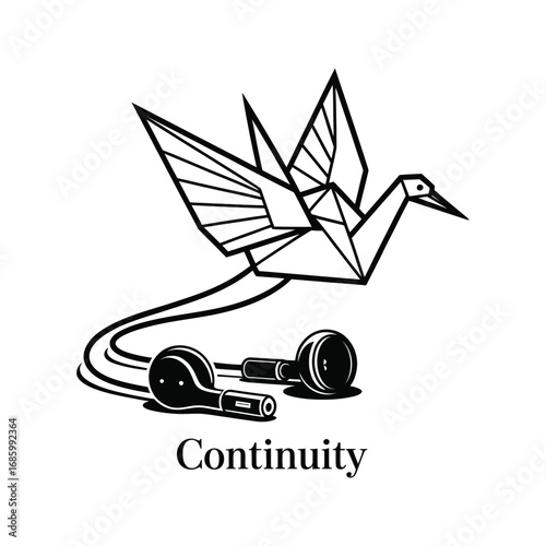 Minimalist continuous line single subject minimalist subject in black and white vector outline, modern silhouette, isolated Variant 11.