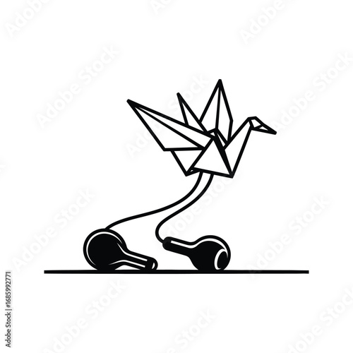 Minimalist continuous line single subject minimalist subject in black and white vector outline, modern silhouette, isolated Variant 12.