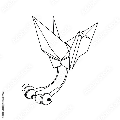 Minimalist continuous line single subject minimalist subject in black and white vector outline, modern silhouette, isolated Variant 6.