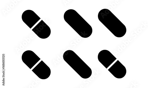 Silhouette pills pattern design on white background for healthcare themes