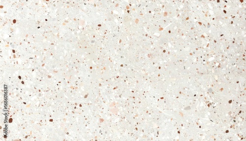 White Terrazzo Texture with Beige and Brown Micro Flecks