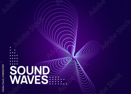 Music Set. Concert Vector. Sound Banner. Psychedelic Audio Illustration. Violet Dance Background. Discotheque Trance Template. Pink Fest Magazine. Green Music Set