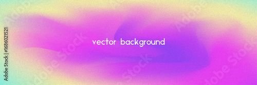 Noise Gradient Background. Abstract Grainy Bg In Pink, Purple And Blue Colors. Iridescent Hologram. Pearlescent Holographic Texture With Rainbow Foil. Dust Overlay On Aesthetic Summer Wall