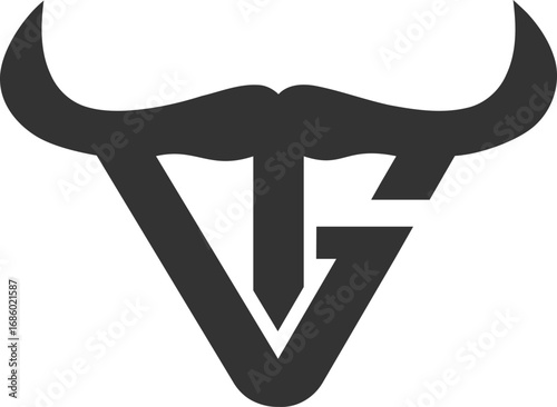 tg cow logo design
